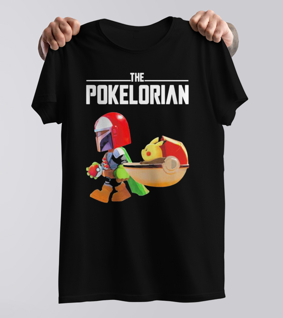 THE POKELORIAN Pikachu Yoda Parody Pop Culture Crossover T-Shirt