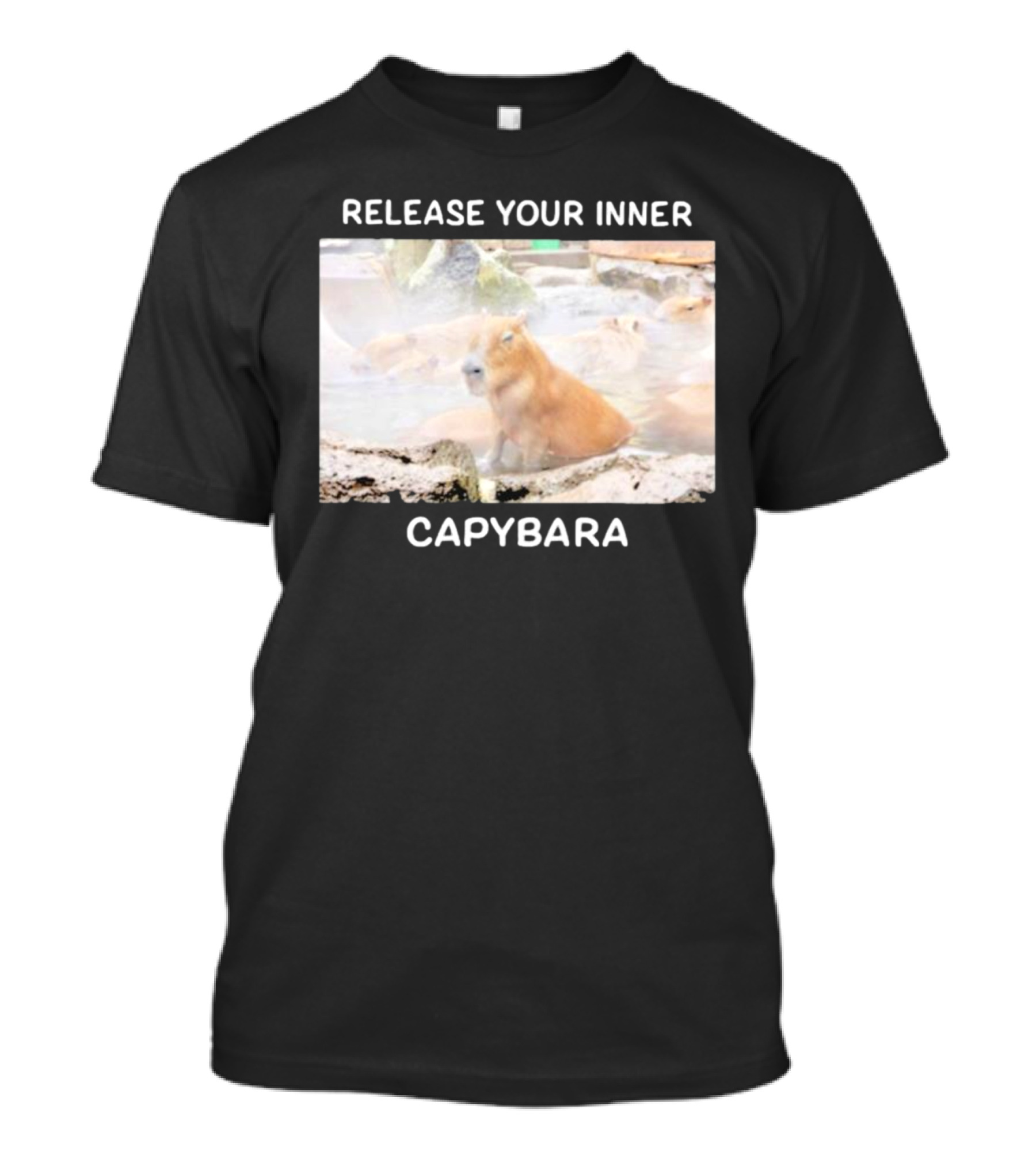 Gaijin Mommy Relaxation Vibes Release Your Inner Capybara Hot Springs T-Shirt