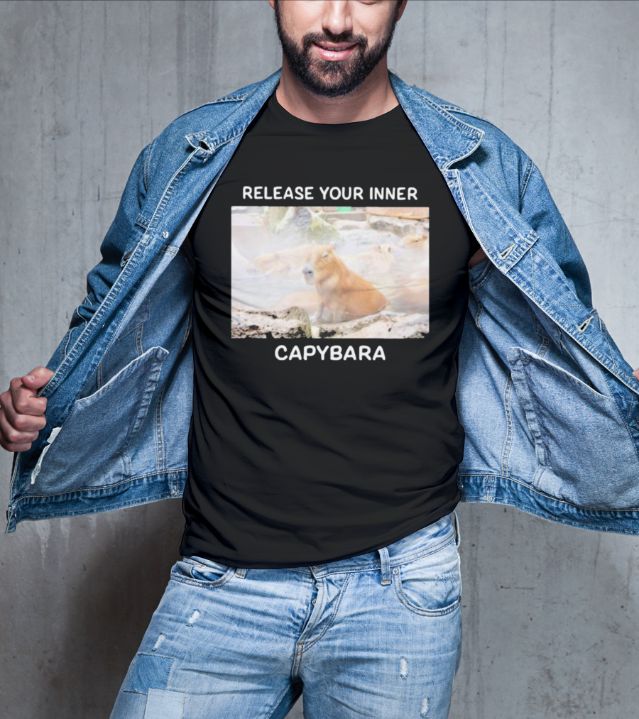 Gaijin Mommy Relaxation Vibes Release Your Inner Capybara Hot Springs T-Shirt