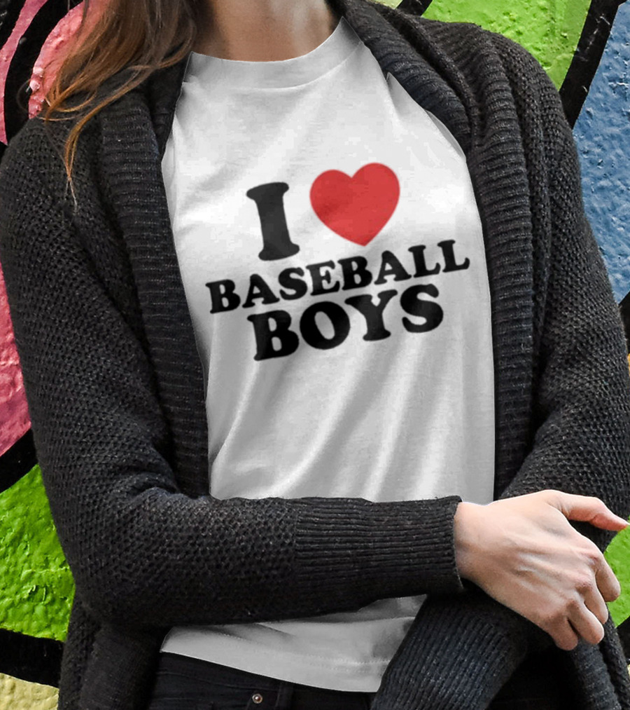 I Love Heart Baseball Boys T-Shirt