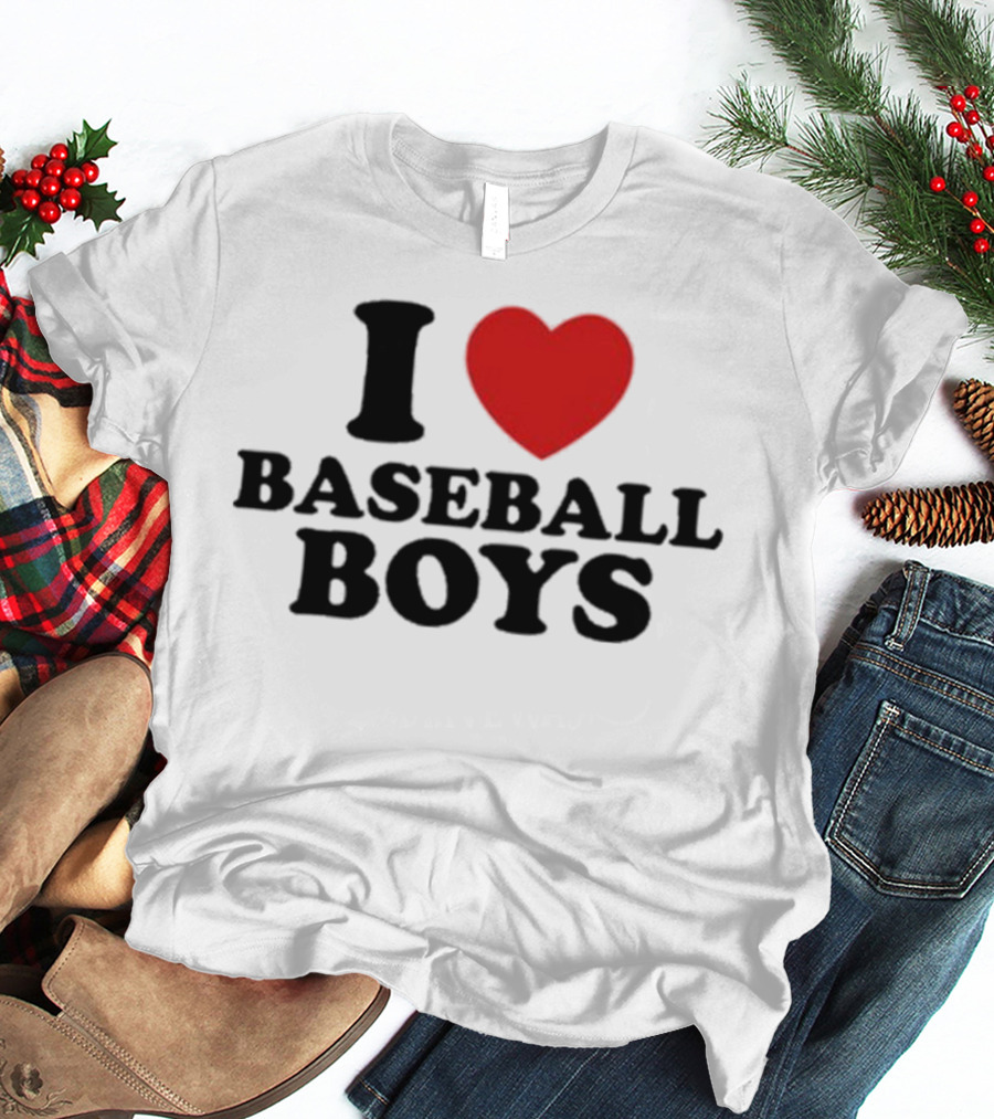 I Love Heart Baseball Boys T-Shirt