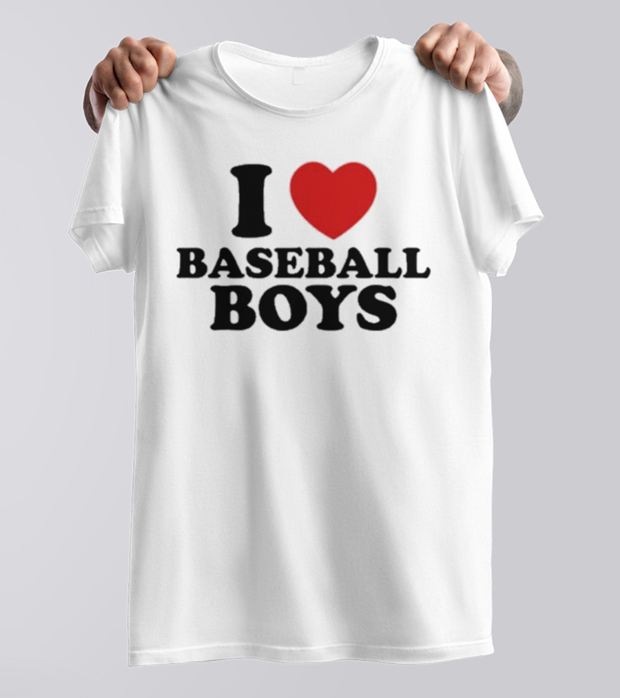 I Love Heart Baseball Boys T-Shirt