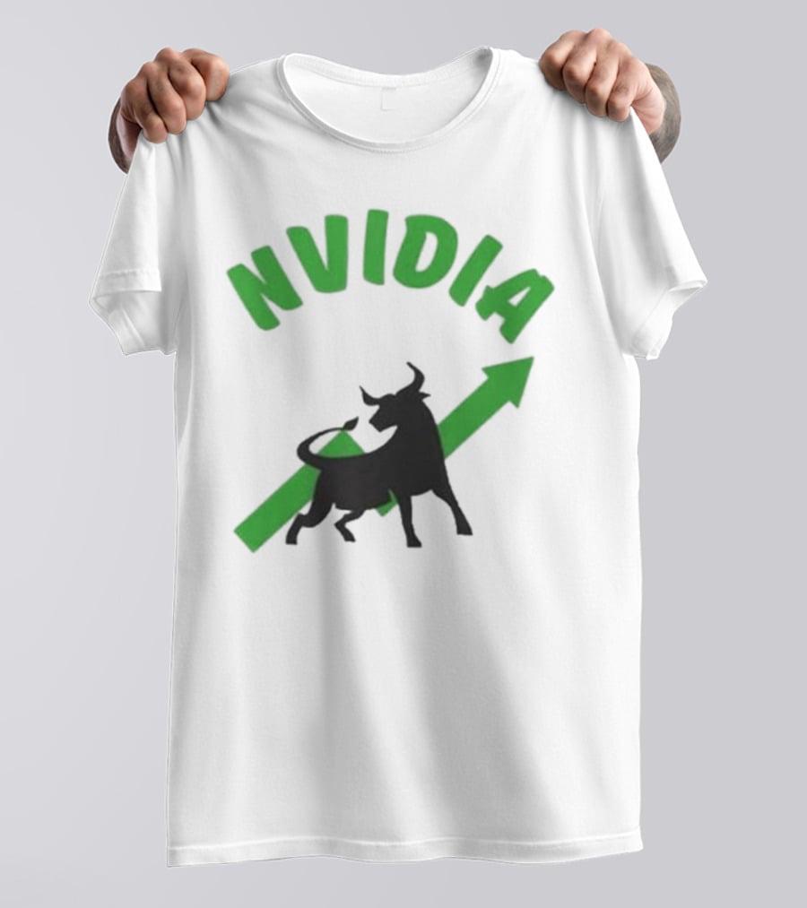 Nvidia Stock Bullish With Upward Arrow And Bull T-Shirt