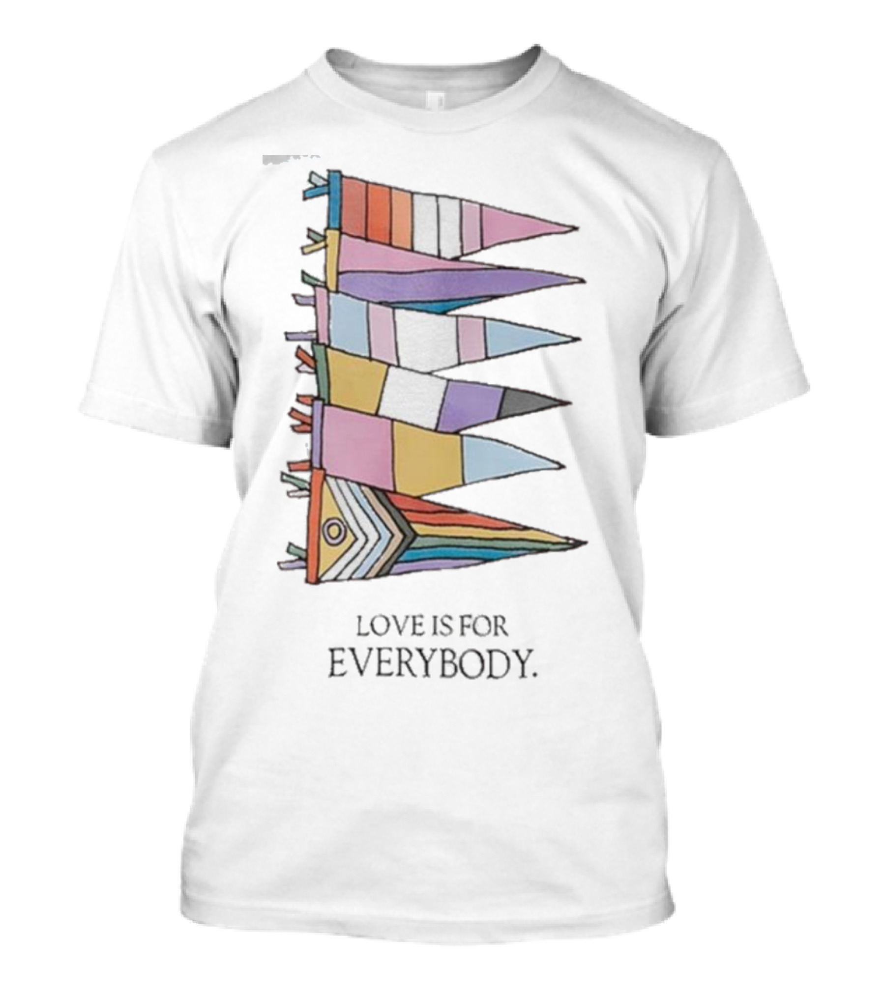 Libsoftiktok Love Is For Everybody Pride Flags T-Shirt
