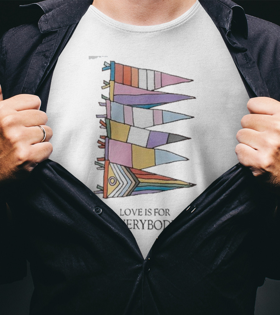 Libsoftiktok Love Is For Everybody Pride Flags T-Shirt