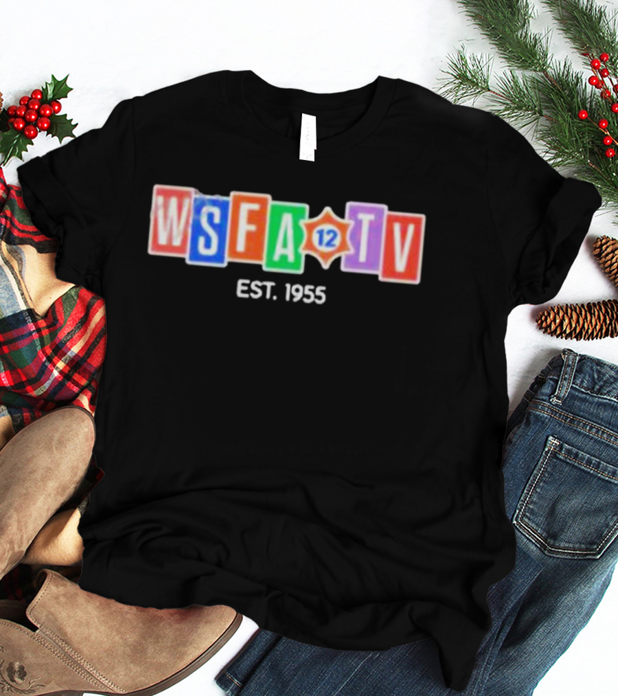 WSFA 12 TV Est 1955 Colorful Logo Blocks T-Shirt