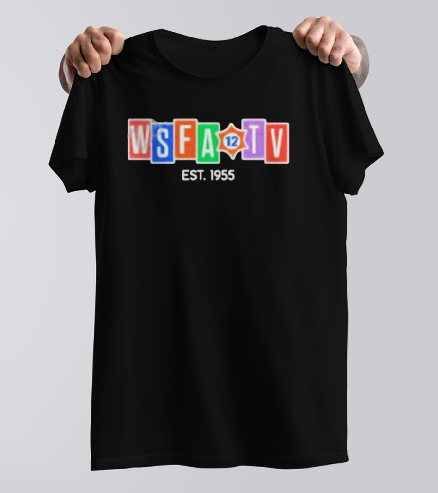 WSFA 12 TV Est 1955 Colorful Logo Blocks T-Shirt