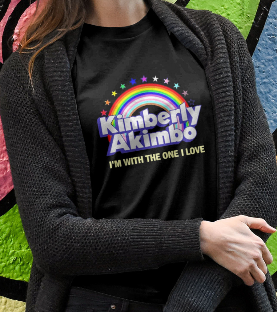 Kimberly Akimbo I'm With The One I Love Rainbow Stars T-Shirt