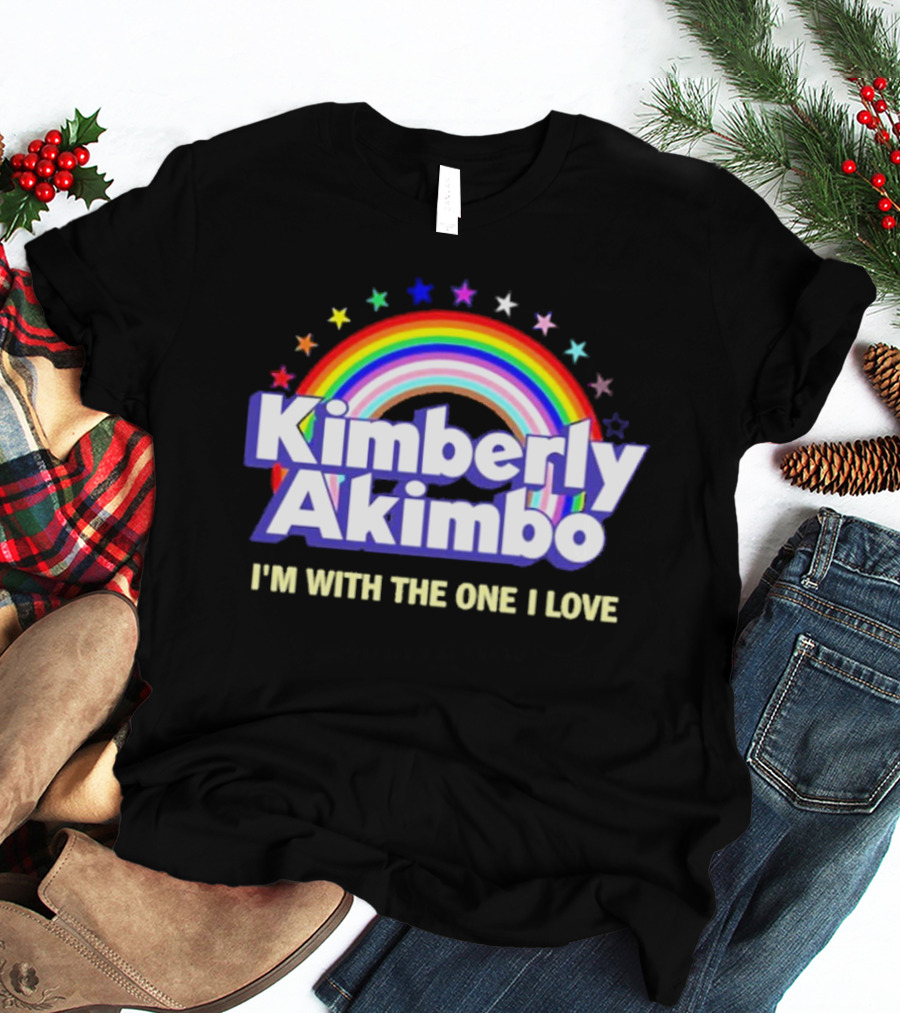 Kimberly Akimbo I'm With The One I Love Rainbow Stars T-Shirt