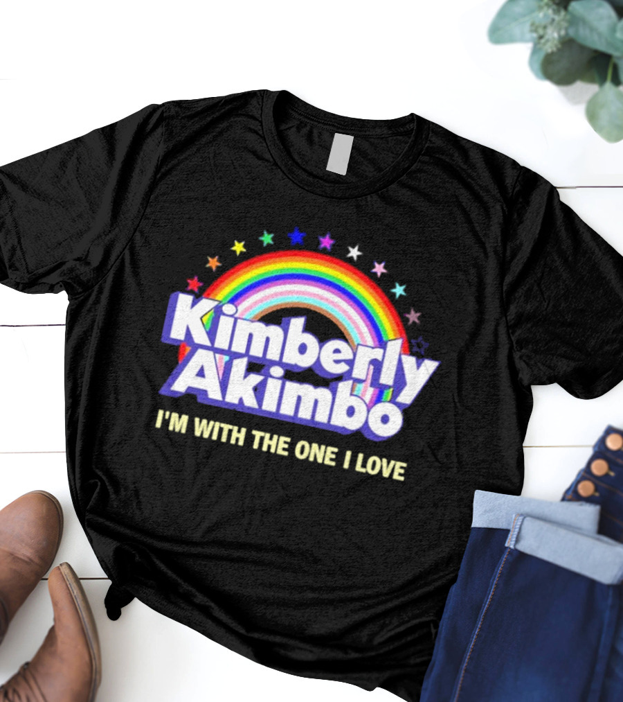 Kimberly Akimbo I'm With The One I Love Rainbow Stars T-Shirt