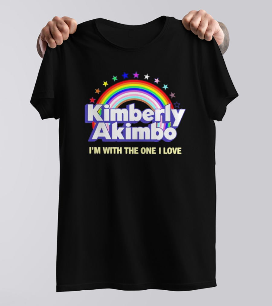 Kimberly Akimbo I'm With The One I Love Rainbow Stars T-Shirt