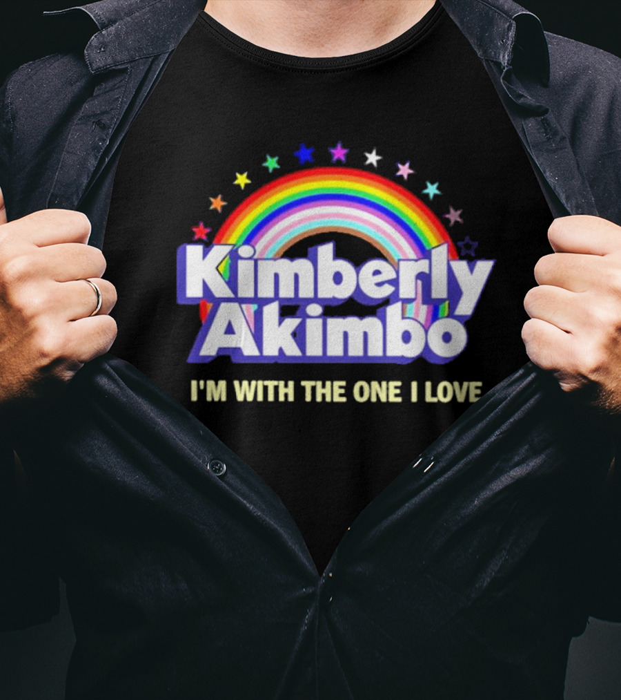 Kimberly Akimbo I'm With The One I Love Rainbow Stars T-Shirt