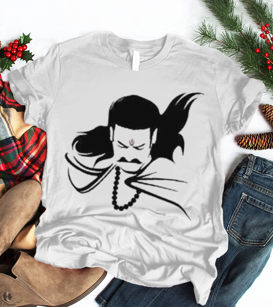 Prabhas The Lone Prince Adipurush Minimalist Silhouette With Red Tilak T-Shirt