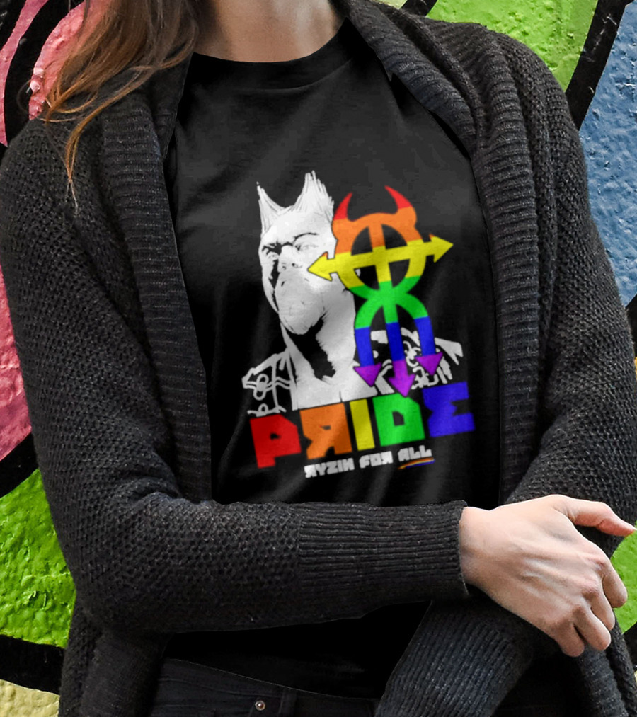 Pride Ryzin For All Rainbow Symbol With Warrior T-Shirt