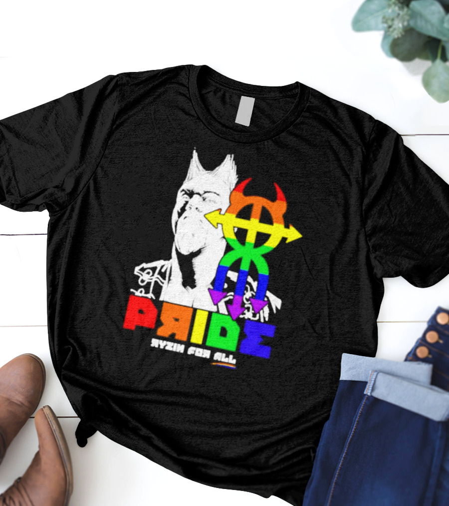 Pride Ryzin For All Rainbow Symbol With Warrior T-Shirt