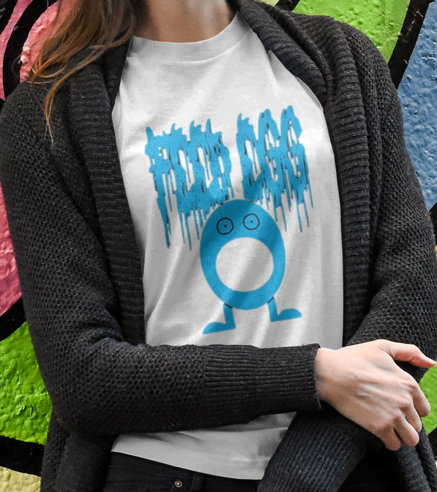 Feed Egg ITYSL Limited Blue Cartoon Character T-Shirt