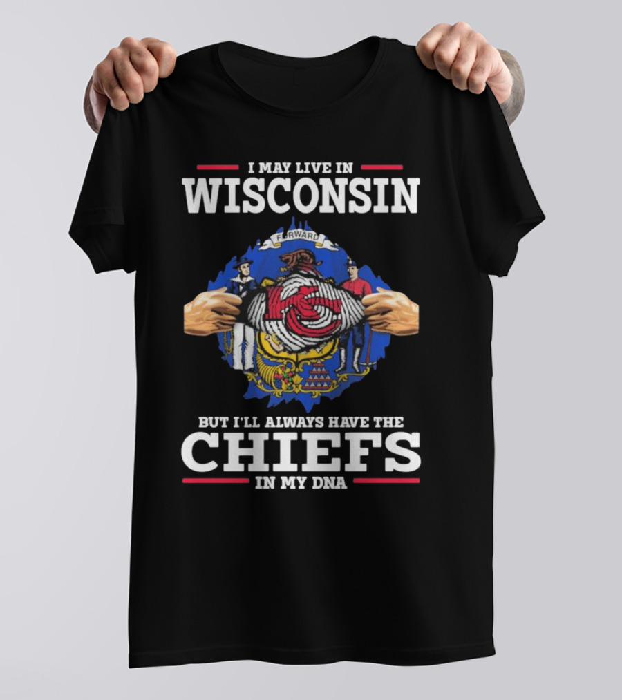 Wisconsin Resident With Kansas City Chiefs In DNA T-Shirt
