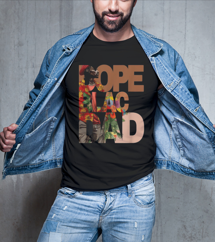 Dope Black Dad Juneteenth Black History Month Pride Fathers T-Shirt