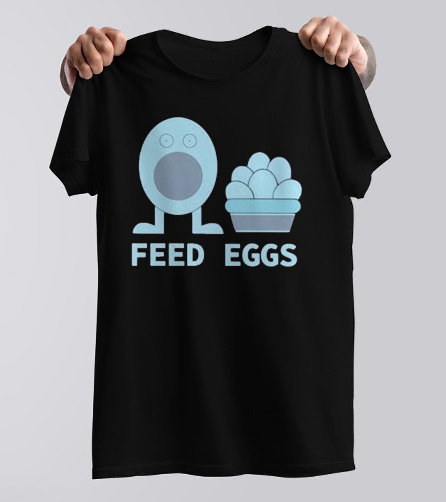 I Think You Should Leave Feed Eggs Blue Cartoon Character Bowl T-Shirt