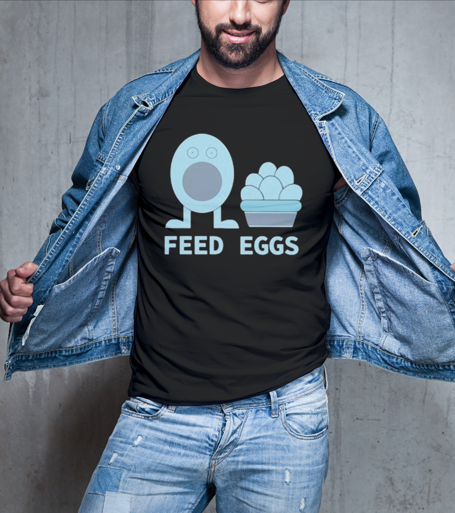I Think You Should Leave Feed Eggs Blue Cartoon Character Bowl T-Shirt