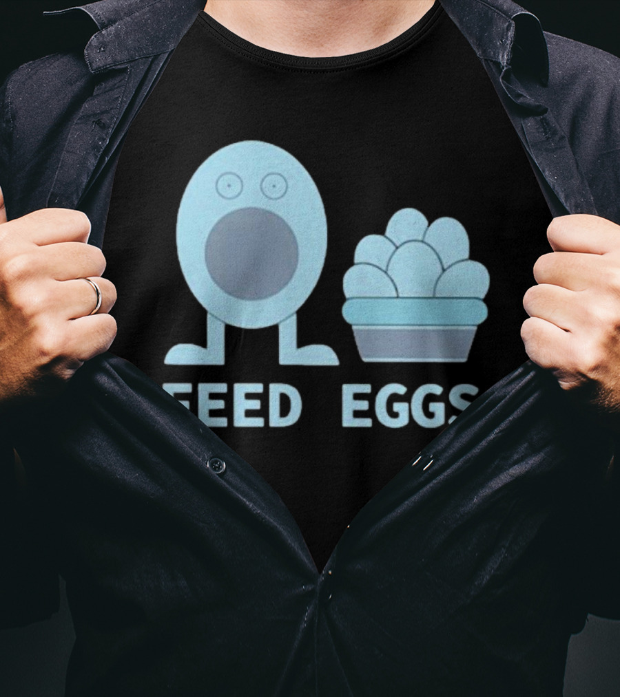 I Think You Should Leave Feed Eggs Blue Cartoon Character Bowl T-Shirt