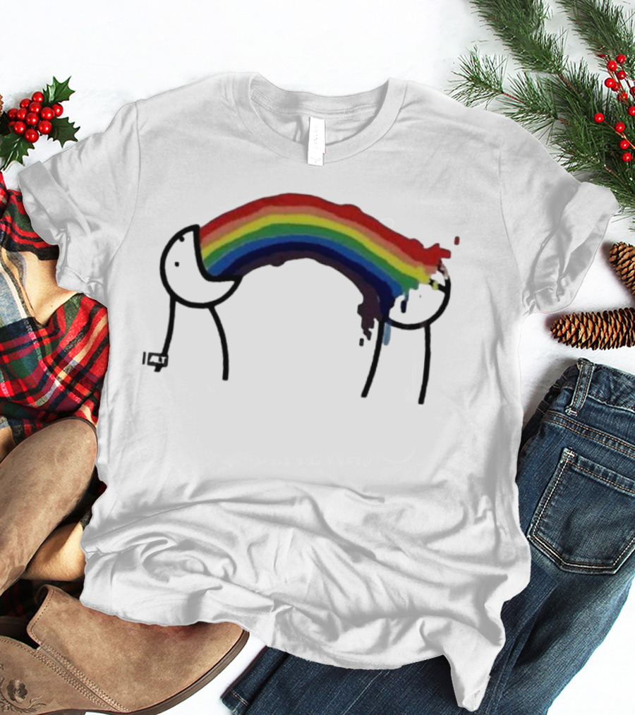 James Woods Sick Of It Rainbow Puke Meme T-Shirt