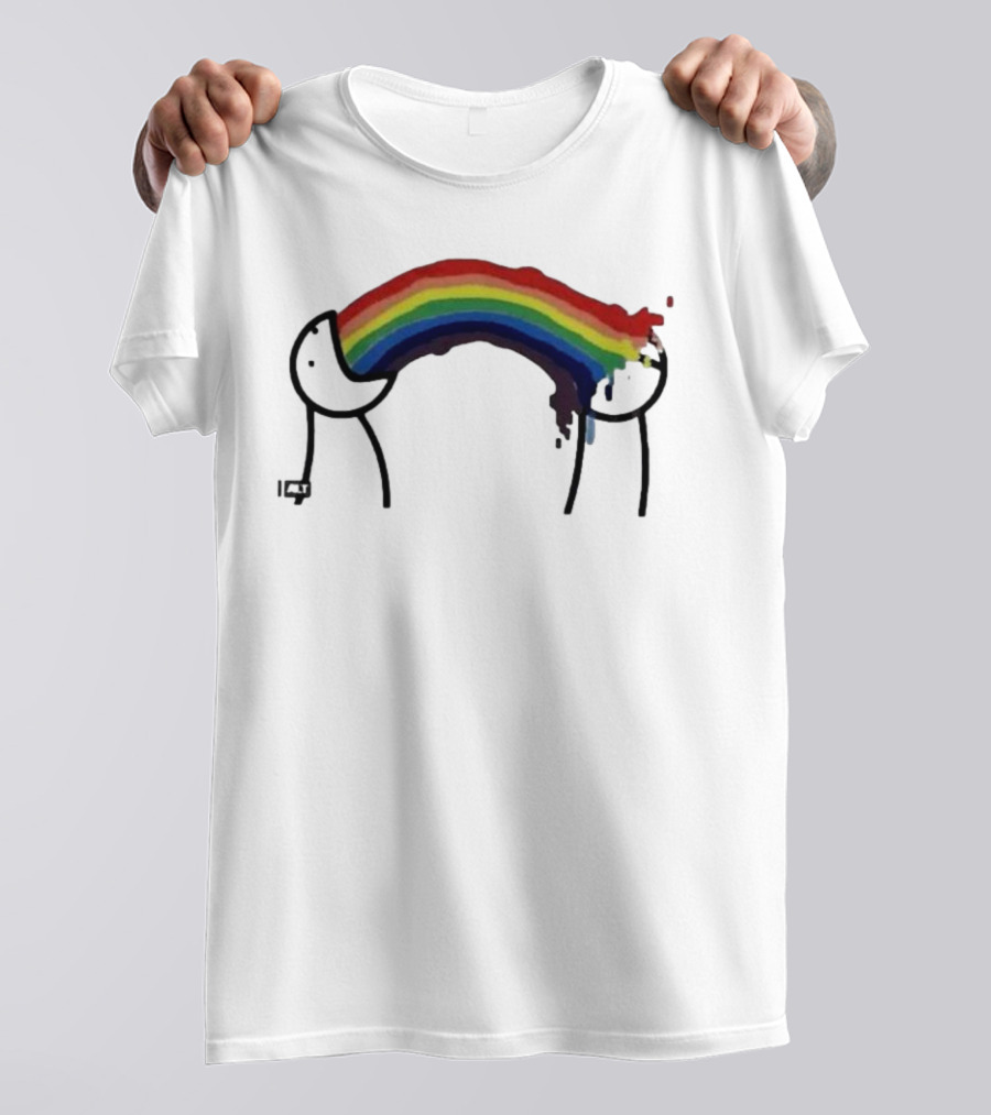 James Woods Sick Of It Rainbow Puke Meme T-Shirt