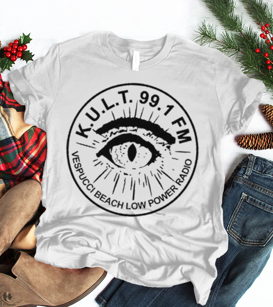 KULT 99.1 FM Vespucci Beach Low Power Radio Eye T-Shirt