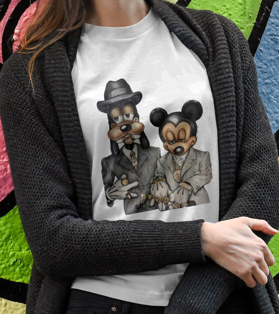 90s Hip Hop Dancehall Soca Junkie Mickey Mouse Goofy Fashion T-Shirt