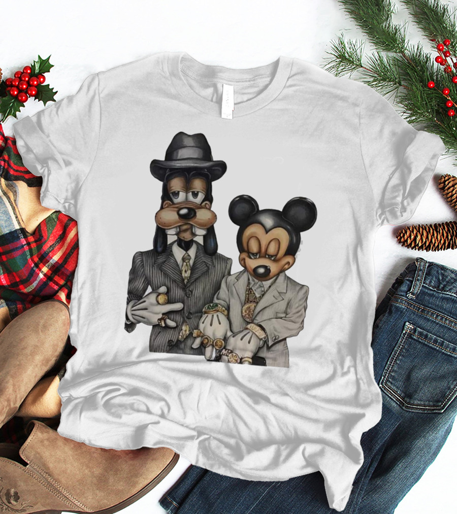 90s Hip Hop Dancehall Soca Junkie Mickey Mouse Goofy Fashion T-Shirt