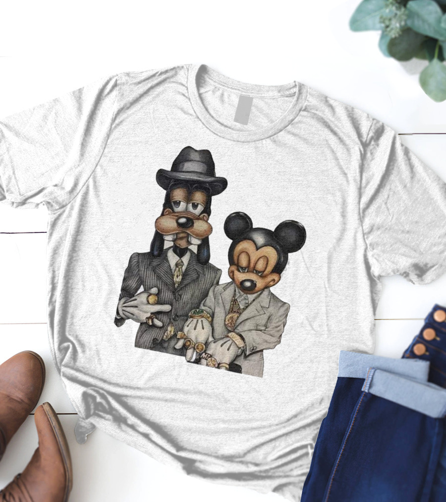 90s Hip Hop Dancehall Soca Junkie Mickey Mouse Goofy Fashion T-Shirt