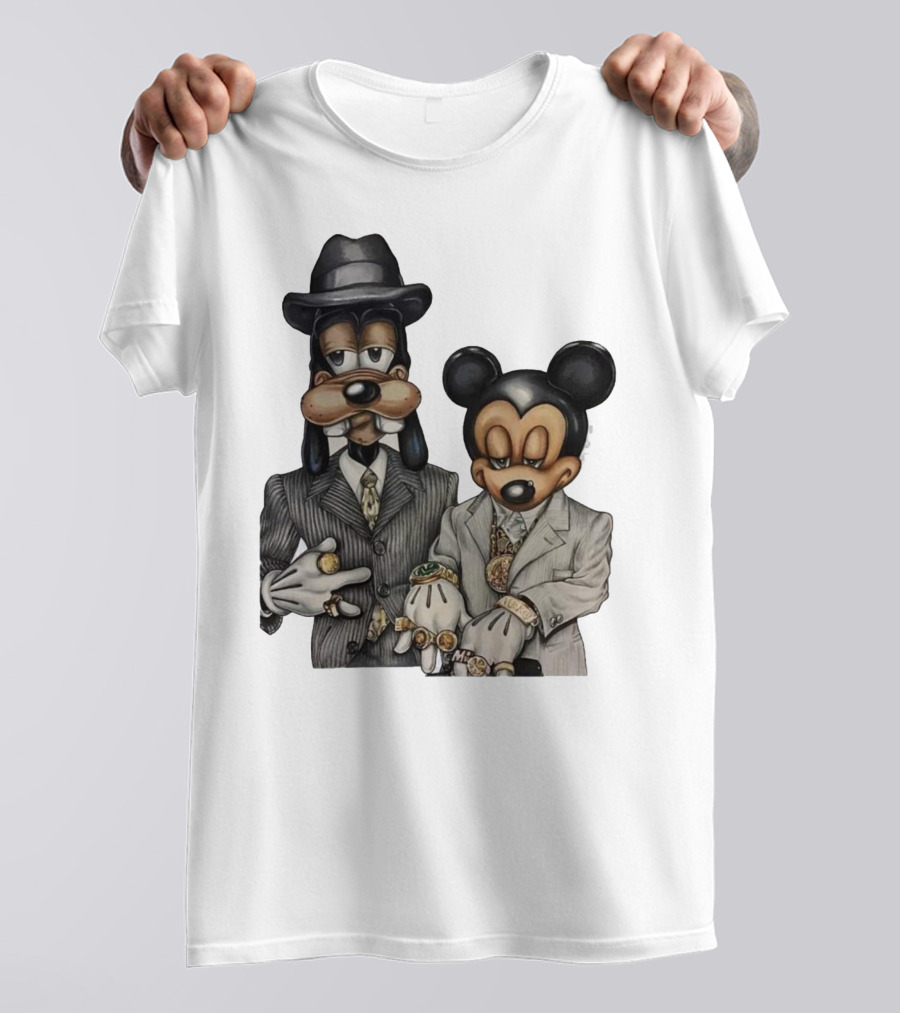 90s Hip Hop Dancehall Soca Junkie Mickey Mouse Goofy Fashion T-Shirt