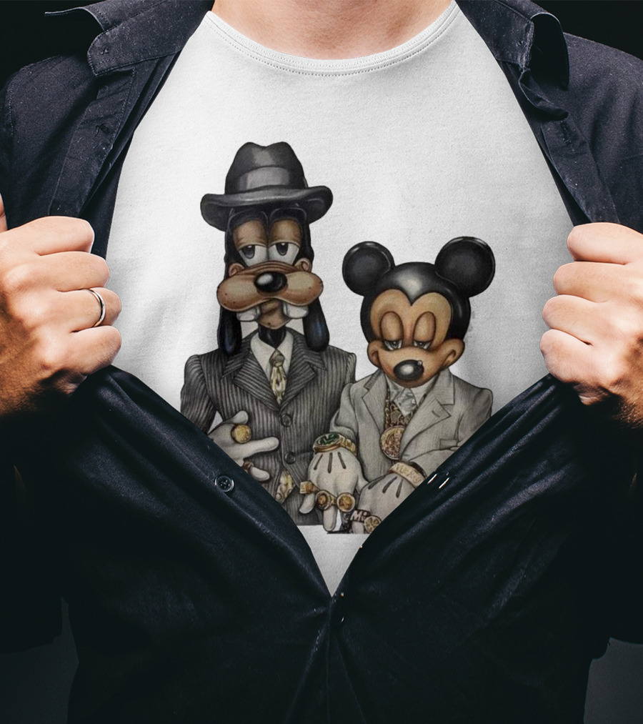 90s Hip Hop Dancehall Soca Junkie Mickey Mouse Goofy Fashion T-Shirt