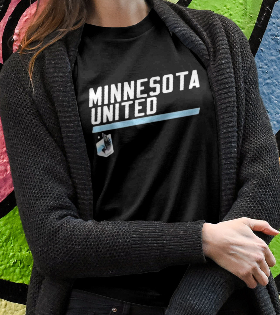 Minnesota United FC Logo With Blue Slant And Text T-Shirt