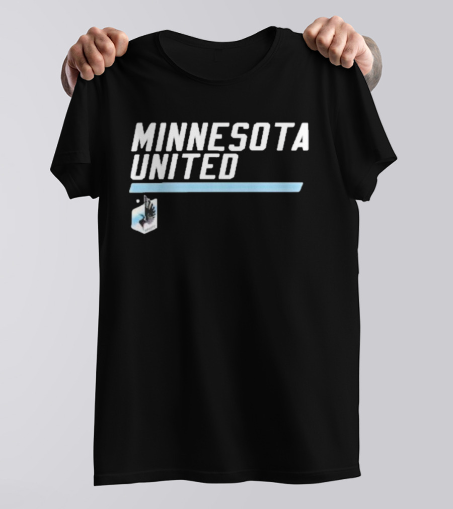 Minnesota United FC Logo With Blue Slant And Text T-Shirt