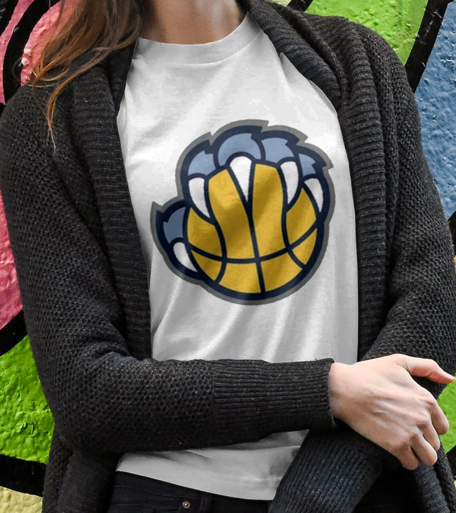 Memphis Grizzlies Claw Basketball T-Shirt