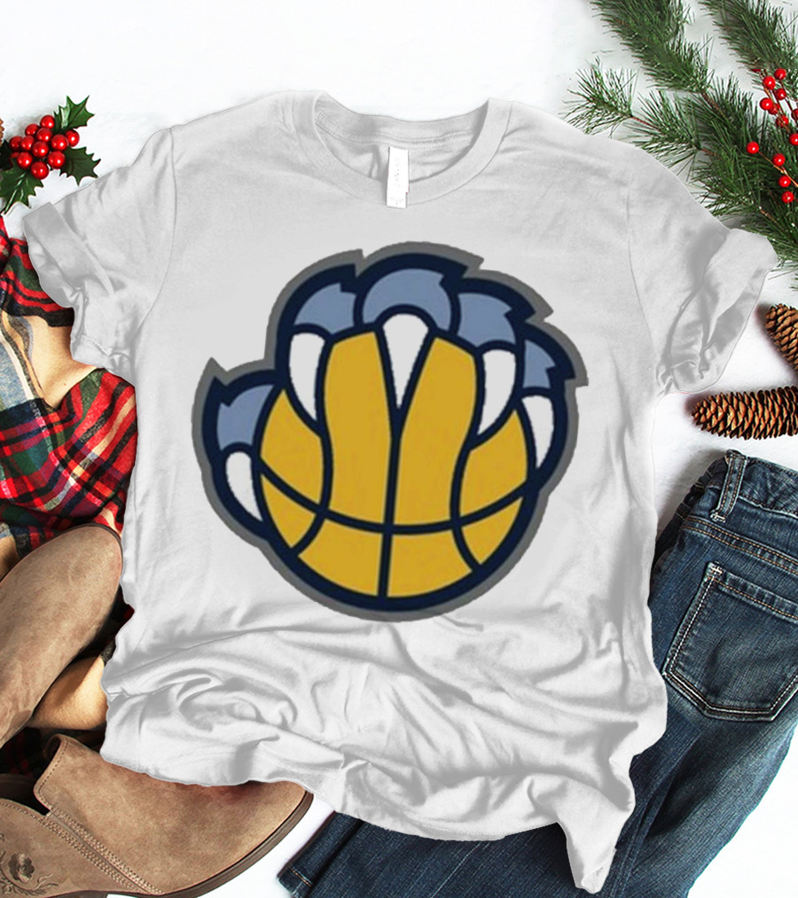 Memphis Grizzlies Claw Basketball T-Shirt