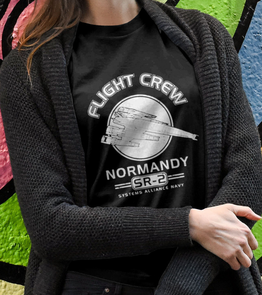 Normandy SR-2 Flight Crew Systems Alliance Navy Mass Effect T-Shirt