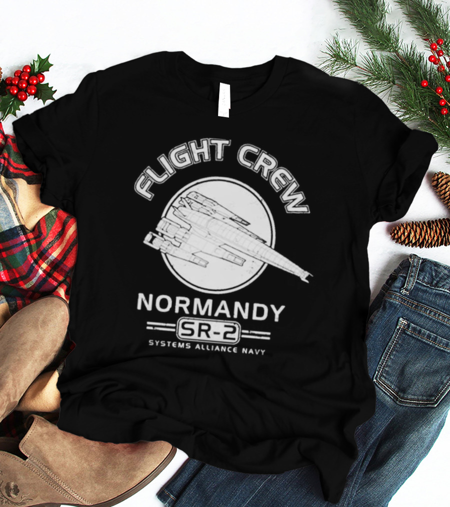 Normandy SR-2 Flight Crew Systems Alliance Navy Mass Effect T-Shirt