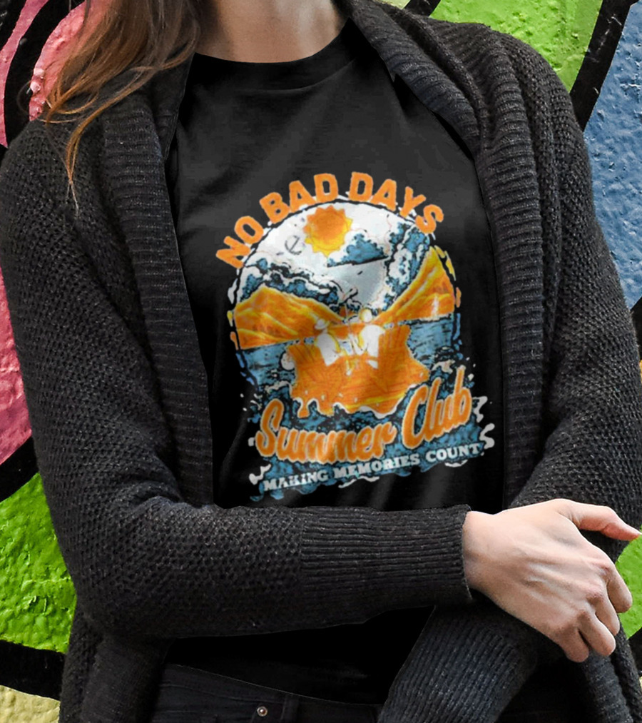 The Hockey Guys No Bad Days Summer Club Making Memories Count Adirondack Lakeside Scene T-Shirt