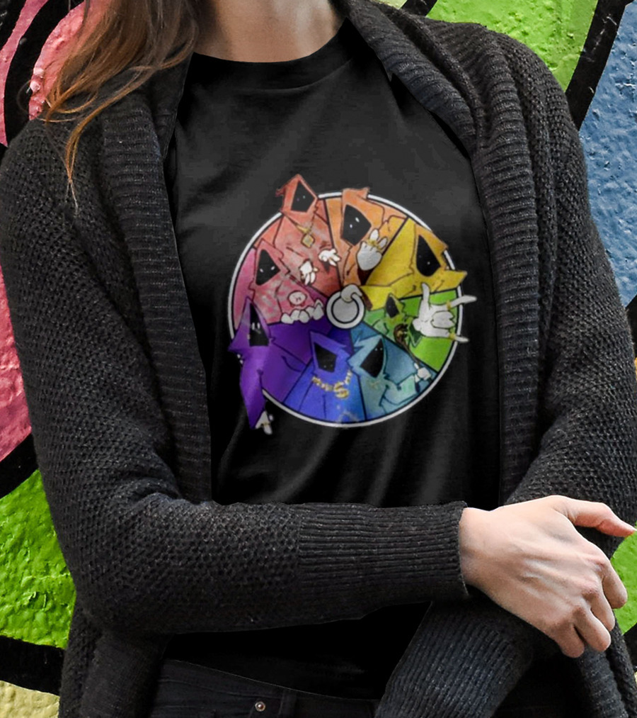 Bagplants Shadow Wizard Money Gang Rainbow Colors Circle T-Shirt