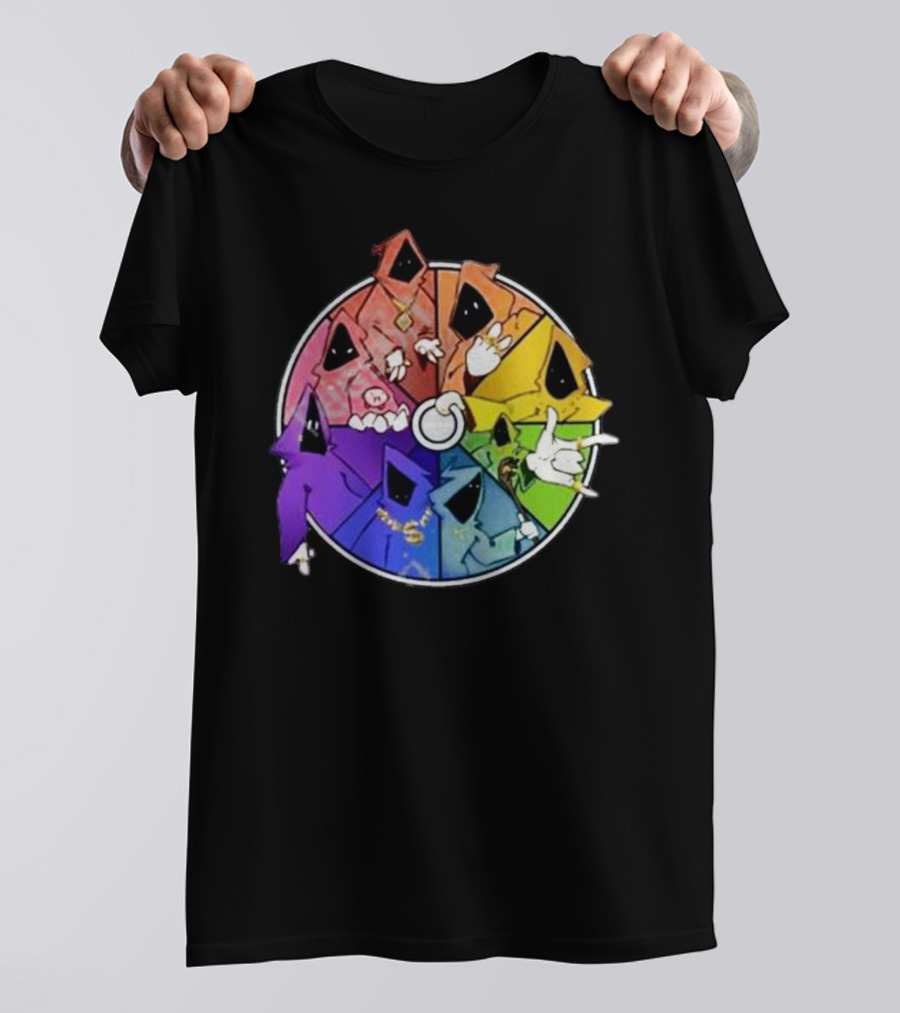 Bagplants Shadow Wizard Money Gang Rainbow Colors Circle T-Shirt