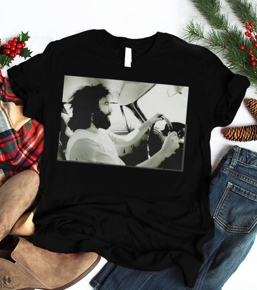 Jerry Garcia Driving Car Grand Prix Racecourse Watkins Glen T-Shirt