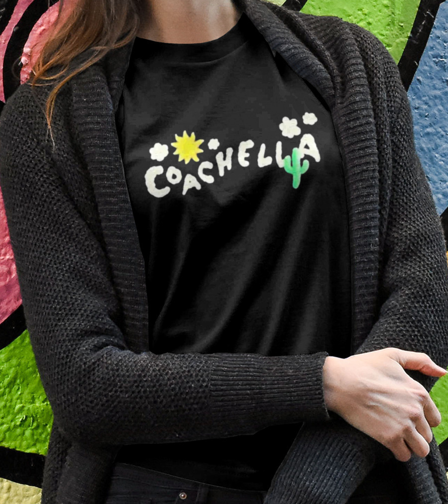 Coachella Clouds Sun Cactus Balloons Lineup T-Shirt