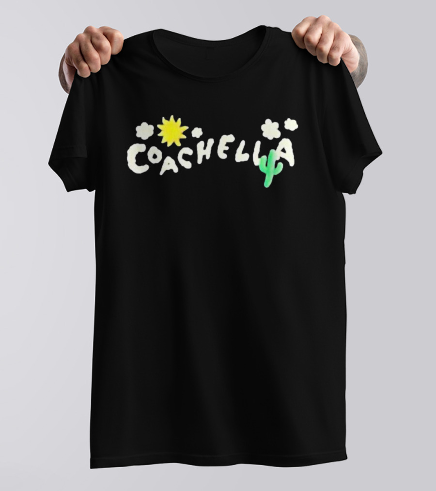 Coachella Clouds Sun Cactus Balloons Lineup T-Shirt