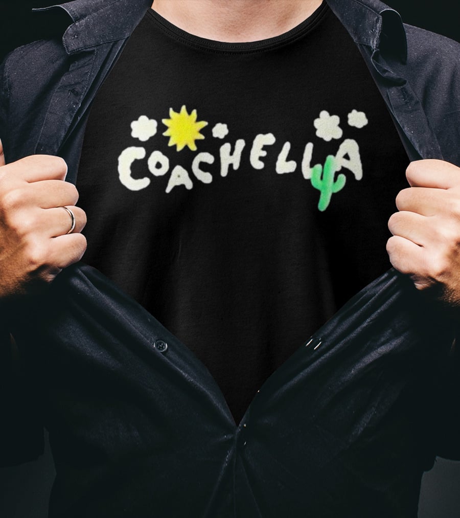 Coachella Clouds Sun Cactus Balloons Lineup T-Shirt