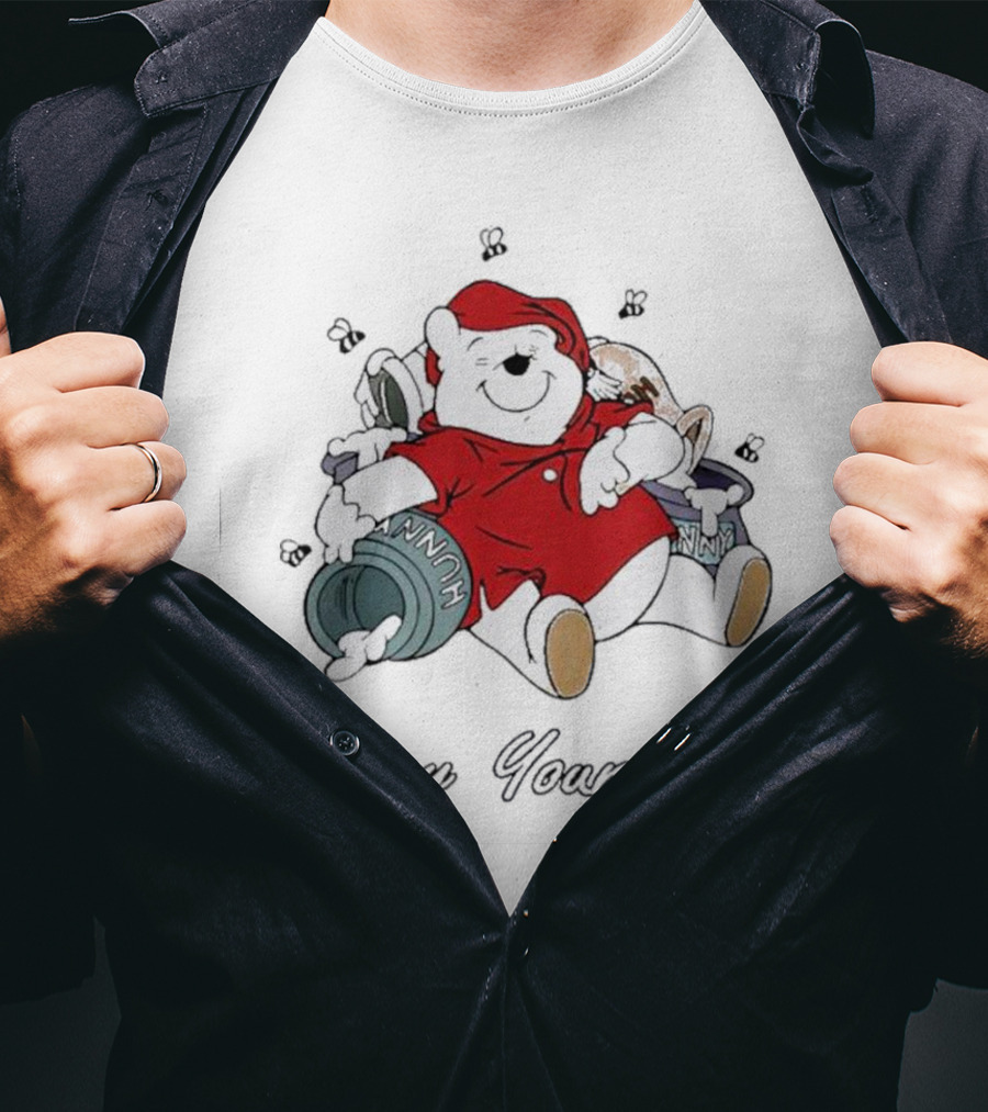 Bear Enjoy Your Life Hunny Pots Red T-Shirt