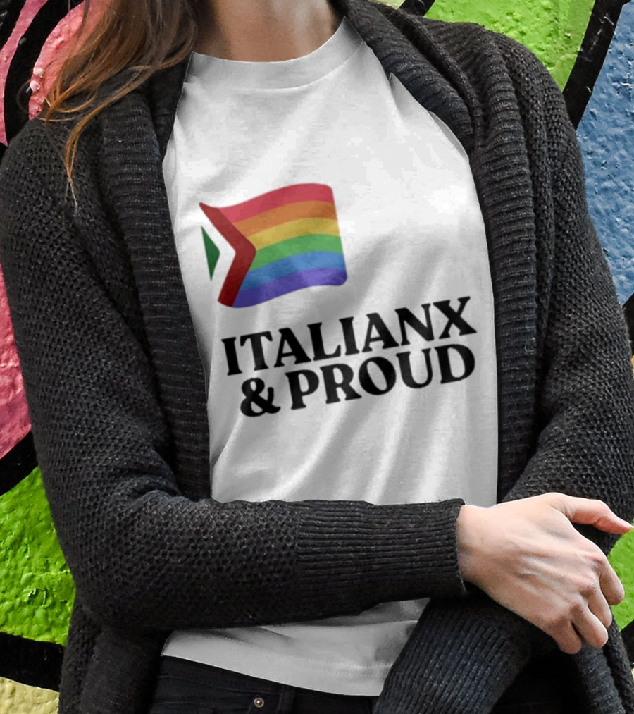 Italianx And Proud Rainbow Flag Pride T-Shirt