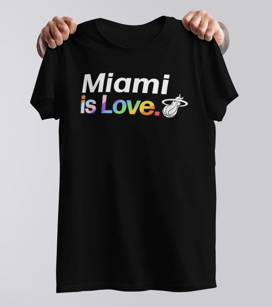 Miami Heat Is Love City Pride Team T-Shirt