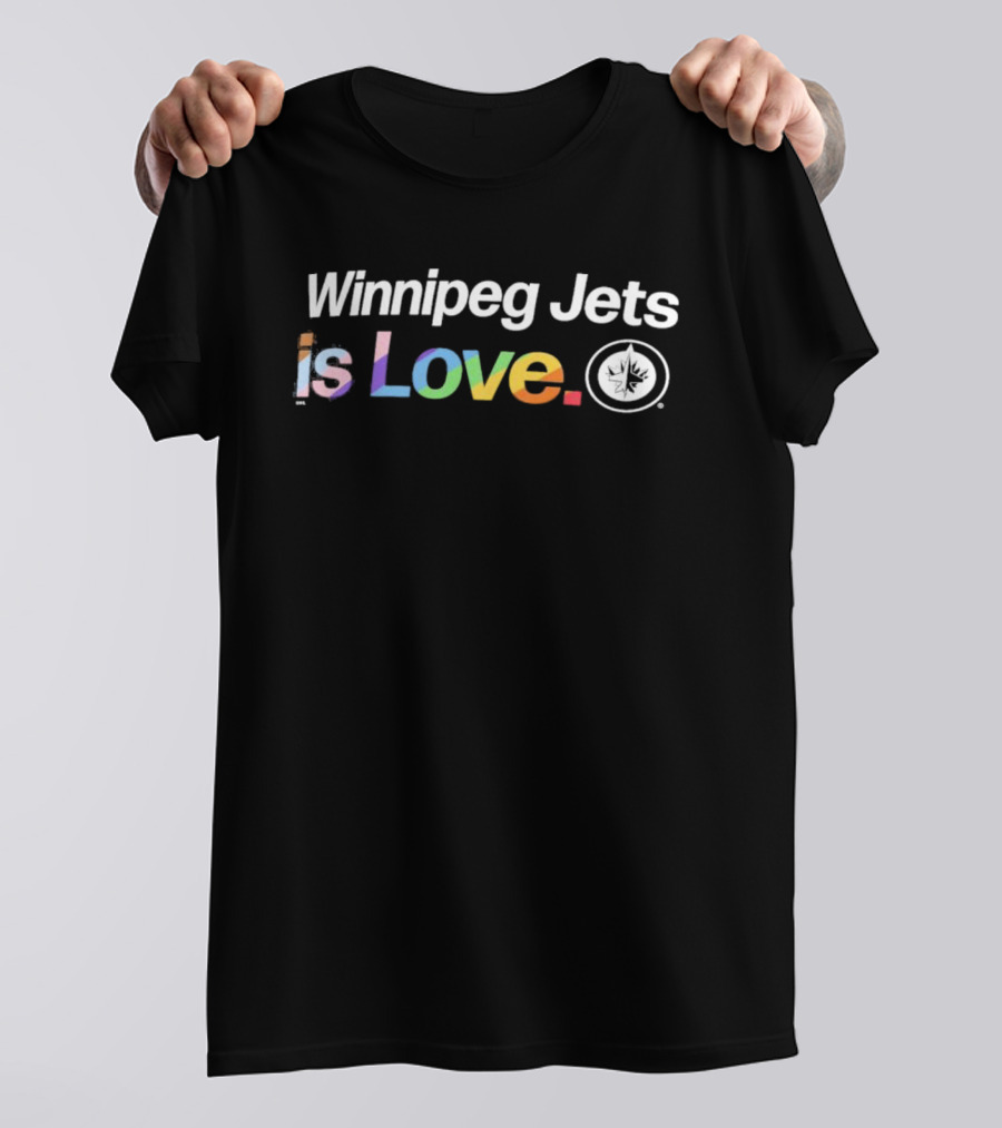 Winnipeg Jets Is Love Rainbow Pride T-Shirt